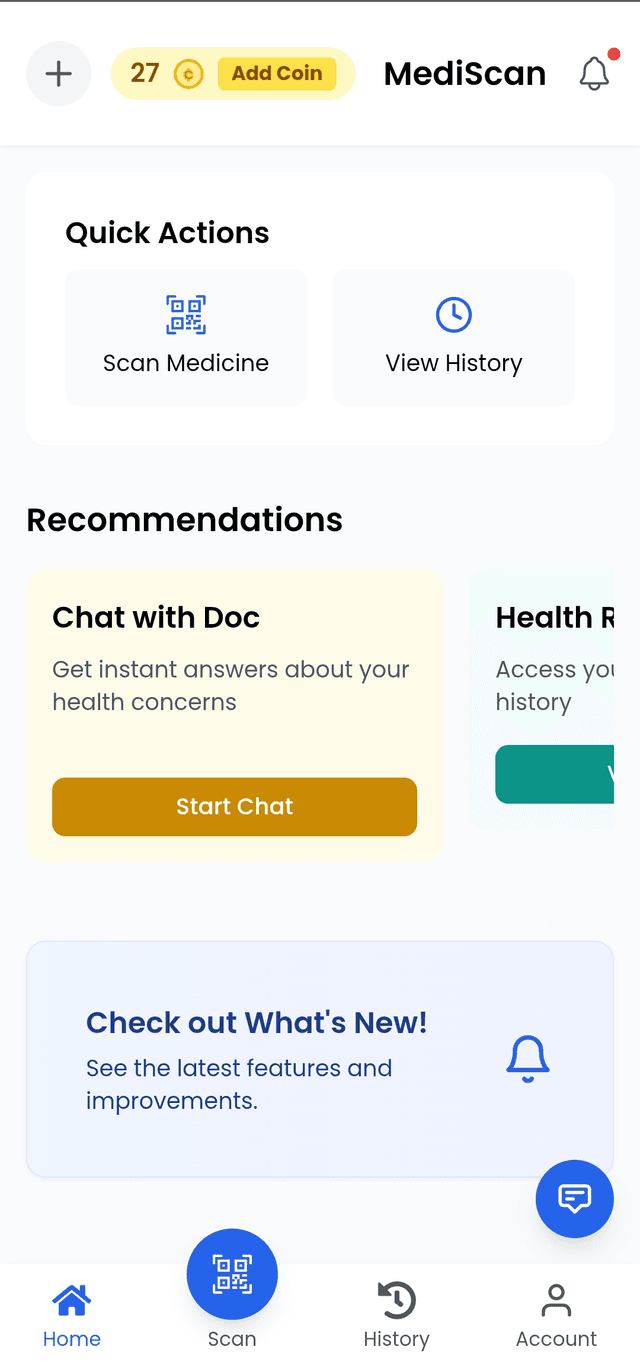 MediScan Home Page
